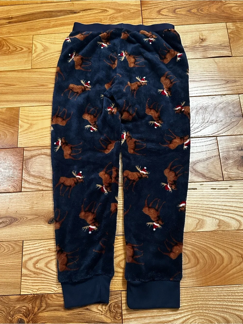 abercrombie kids Navy Pajama Pants, Holiday Moose Print, Sz 13/14